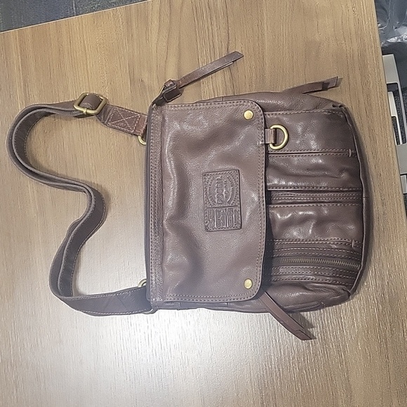 FOSSIL "MORGAN" Vintage Traveler Brown Leather Messenger Crossbody Shoulder Bag - Picture 3 of 17